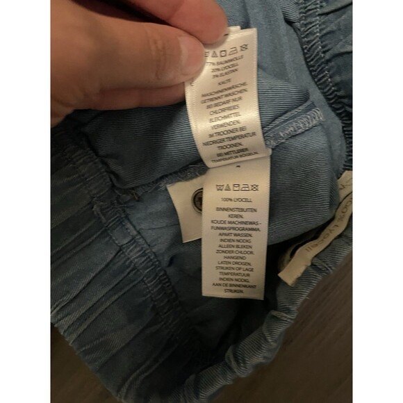 Cynthia Rowley pants Women’s XS Blue 100% Lyocell Ankle Pants Elastic Waist NWT - Picture 9 of 11